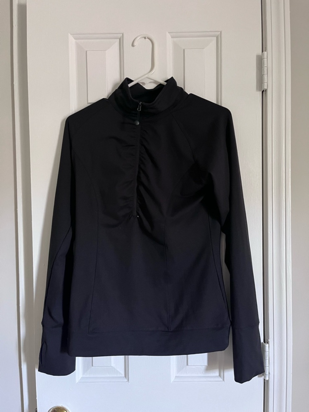 Black Ruched Athletic Jacket Women's Size L